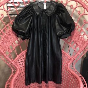 Faux leather dress